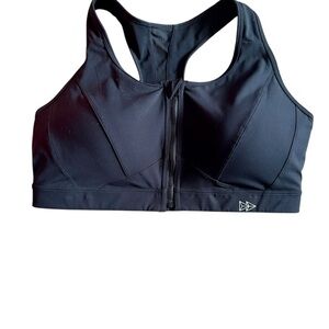 Yvette High Impact Sports Bra – Zip Front – Black – Women’s 2XL+
